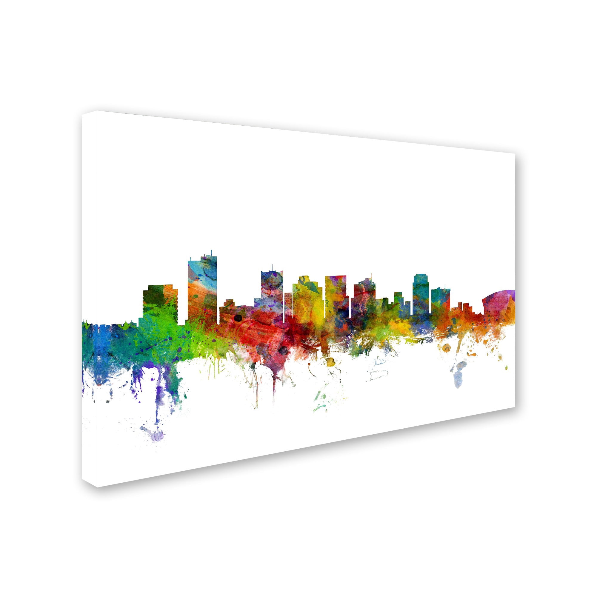 Trademark Fine Art "Phoenix Arizona Skyline" Canvas Art by Michael Tompsett