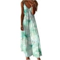 thumbnail image 2 of Nmnitkp Womens Plus Size Dress Summer Casual Bohemian Maxi Dress V-Neck Sleeveless Flowy Boho Floral Beach Long Dress with Pockets S-5XL, 2 of 5
