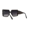 thumbnail image 2 of Womens Trendy Squared Rectangular Butterfly Sunglasses Slate Smoke, 2 of 4