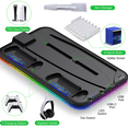 thumbnail image 3 of PS5 Stand and Turbo Cooling Station with Controller Charging Station for Playsation 5 Digital/Disc,RGB Light, Headset Holder (Black), 3 of 7
