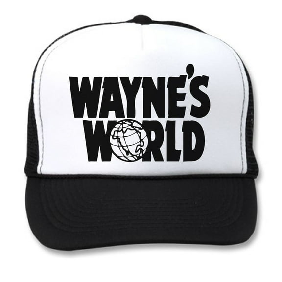 White Wayne's World Trucker Hat Costume Movie Cap Campbell SNL Movie Black Gift