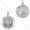 White Gold, variant on Gymnastics - Saint Sebastian Doubledside Sports Religious Medal 1 Inch in Sterling Silver