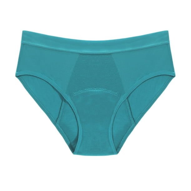 BEFOKA Womens Underwear Women Solid Color Underwear Lingerie Panties Ladies  Underpants Physiological Pants Green L 