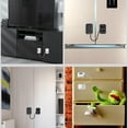 thumbnail image 5 of Fridge Lock (2 Pack), Heavy Duty Combination Refrigerator Lock, for Fridge, Cabinets, Window and Child Locks for Cabinets and Drawers, Strong Non-Marking Adhesive No Drilling (White), 5 of 12
