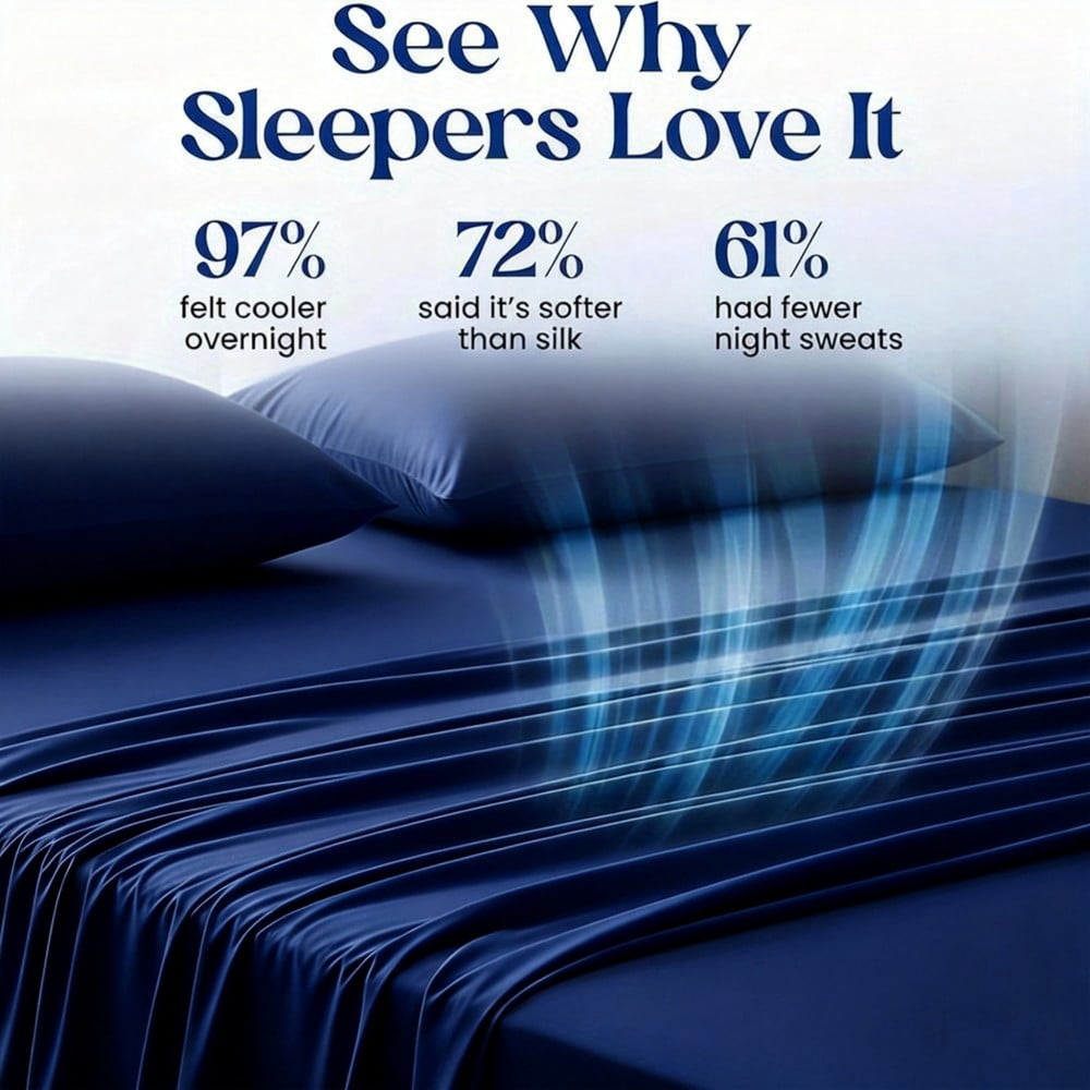 Bamboo Cooling Bedding Sheet Set - Sheets and pillowcases Extra Deep Pocket Breathable And Cooling - Hotel Luxury Cooling for Hot Sleepers