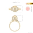 thumbnail image 5 of ANGARA Golden South Sea Cultured Pearl Collar Ring with Diamonds in 14K Yellow Gold for Women | June Birthstone, Birthday, Anniversary, Jewelry Gift for Women | Pearl Ring, 5 of 8