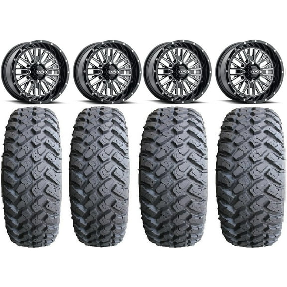 ITP Momentum 14" Wheels Milled 27" MotoHammer Tires Sportsman 550 850 1000