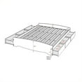 thumbnail image 6 of Prepac Monterey Contemporary Wood White Full Platform Storage Bed, 6 of 7