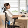 thumbnail image 2 of SIHOO B100 Office Chair, Comfy Ergonomic Office Chair, High Back Computer Chair with Adaptive Dynamic Lumbar Support, Flip-up Armrests for Guitar Playing, Swivel Desk Chair for Long Hours, Grey, 2 of 2