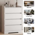 thumbnail image 5 of Aukfa Wood 4 Drawer Dresser,Chest of Drawer with Anti-Fall Device, White, 5 of 9