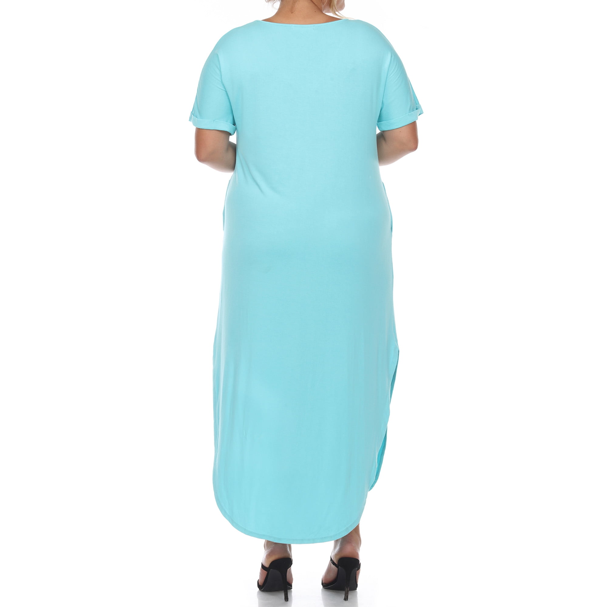 White Mark Short Sleeve Maxi Dress, Women's Plus
