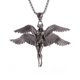 thumbnail image 1 of Collar Casa de los Tesoros con colgante de Ángel del diablo de doble alas de Metal Unisex, 1 of 4