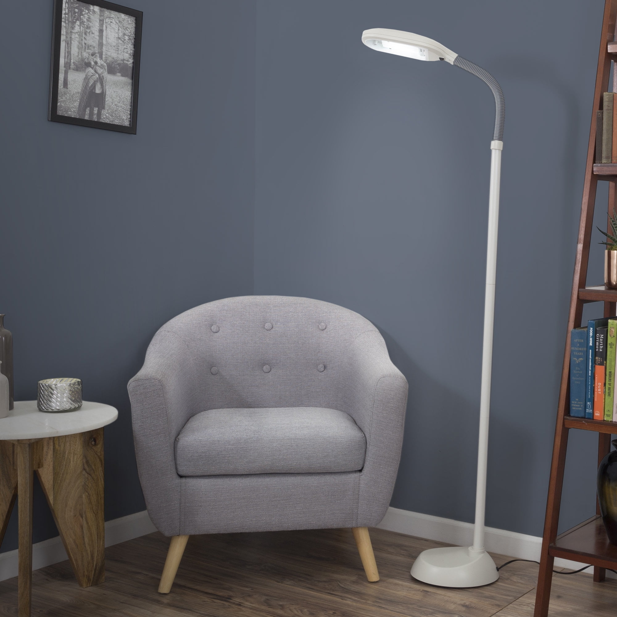 Lavish Home 60-inch Natural Sunlight Floor Lamp with Bendable Neck (Beige)