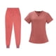 thumbnail image 3 of Conjunto de enfermería para mujer, uniforme de enfermera, camiseta y pantalones finos de manga corta SG, 3 of 5