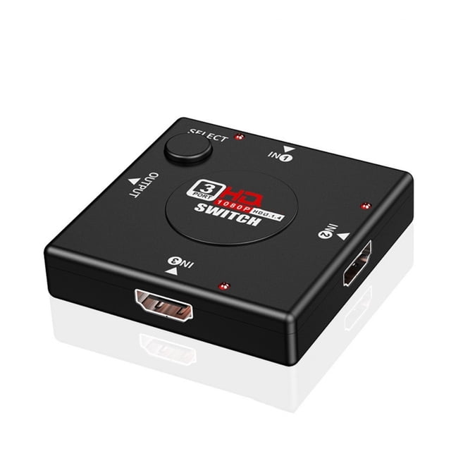 Compatible Switch 1080P 3 Input 1 Output Mini 3 Port Switches VIdeo Switcher Selector Hub