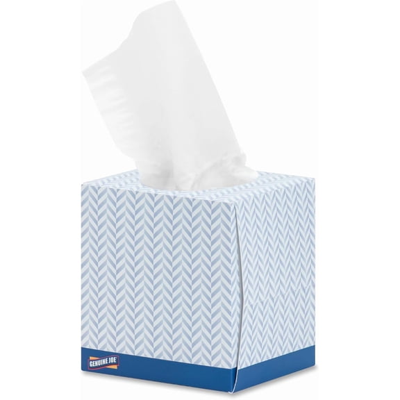 Facial Tissue Cube Box, 7.9" x 7.5", 2-Ply, 85 Sheets/Box, 36 Count