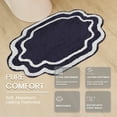 thumbnail image 5 of Home Weavers Allure Collection Bath Rug, Cotton Tufted, Soft Absorbent, Non-Slip Backing, Machine Washable, 17"x24", Navy, 5 of 9