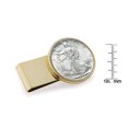 thumbnail image 2 of UPM Global 13137 Silver Walking Liberty Half Dollar Stainless Steel Goldtone Coin Money Clip, 2 of 2