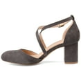 thumbnail image 3 of Journee Womens Foster Almond Toe Block Heel Pumps, Widths Available, 3 of 10