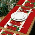 thumbnail image 4 of Christmas Placemats and Table Mats 4-Piece Set for Home Living Room Decoration with Holiday Designs for Festive Dining Experience, 4 of 8