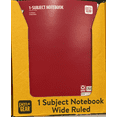 thumbnail image 6 of Pen+Gear Wide Rule 1 Subject Notebook, 8” x 10.5”, Red, 70 Sheets, New, 6 of 6