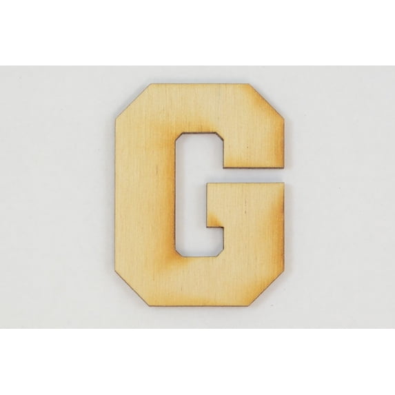 1 Pc, 16 Inch X 1/4 Inch Thick Collegiate Font Wood Letters G Easy To Paint Or Decorate For Indoor Use Only