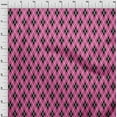 thumbnail image 3 of oneOone Polyester Lycra Pink Fabric Argyle Check Diy Clothing Quilting Fabric Print Fabric By Yard 56 Inches Wide, 3 of 4