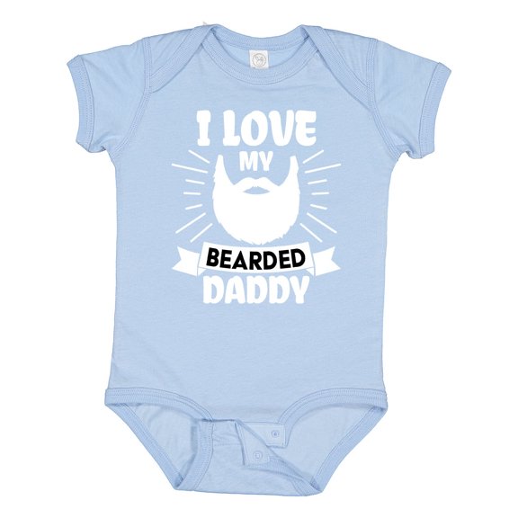 Inktastic I Love My Bearded Daddy for Fathers Day Boys or Girls Baby Bodysuit