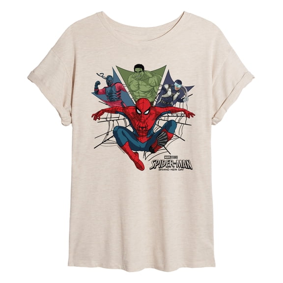 Spider-Man: Brand New Day - Crew Collage - Juniors Oversized Graphic T-Shirt