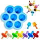 thumbnail image 1 of Molde para mini paletas de silicona para niños de 7 cámaras Molde para paletas de helado (azul), molde para paletas de bebé con palitos de colores, rechinar los dientes de los niños y caja de hielo a, 1 of 5
