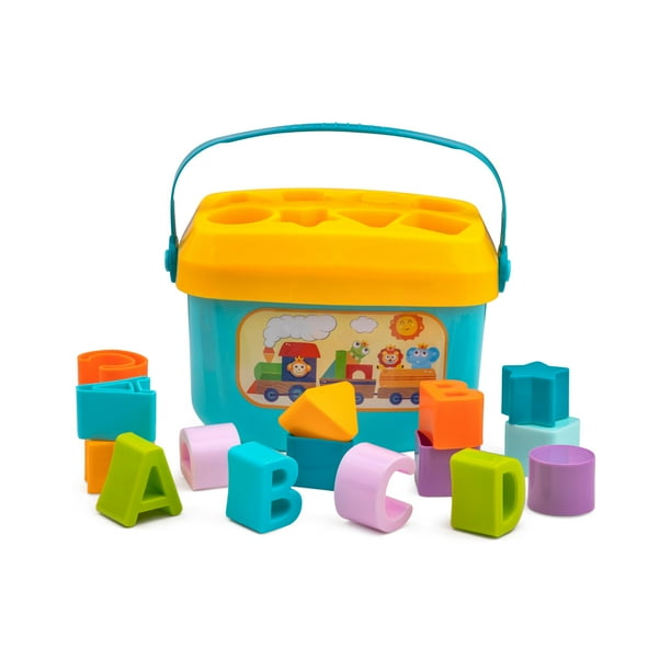 Playkidz Shape Sorter Baby and Toddler Toy, ABC and Shape Pieces