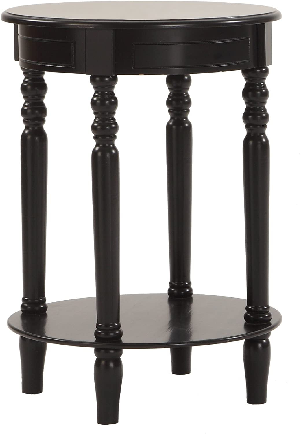Crown Mark Laurel Chairside Table, This versatile accent side table adds function to a variety of decorating styles. Turned legs and carved sides add design.., By Brand Crown Mark
