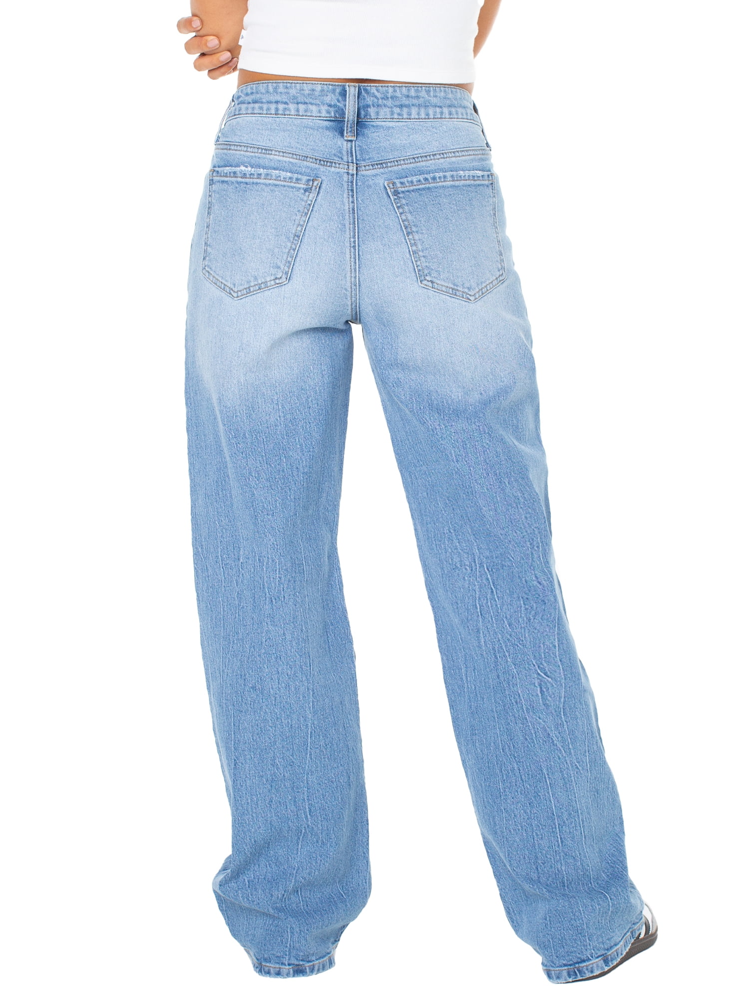 Celebrity Pink Women's and Women's Plus Slouchy Wide Leg Jean, Available in 30", 32", and 34" inseams, Sizes 1-24W