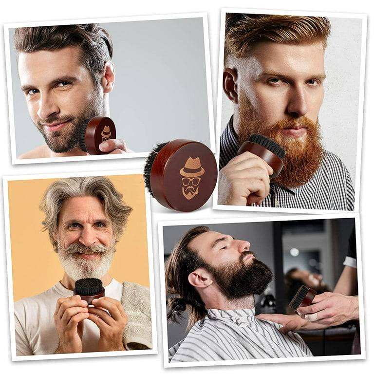 Beard Brush 100 Boar Bristle Black Walnut Wood Soft Handle for Men Walmart