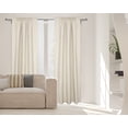 thumbnail image 3 of Lumi 72 in. - 144 in. Telescoping 1 in. Double Curtin Rod Kit in Brushed Nickel with Crystal Square Finials, 3 of 5