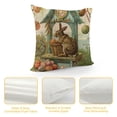 thumbnail image 4 of Leisuo Vintage Animal Rabbit Bunny with Quote Lettering&nbsp;Decorative Pillow Covers Farmhouse Decor Home Sofa Pillowcase Cushion Cover (Vintage Rabbit) White, 4 of 5