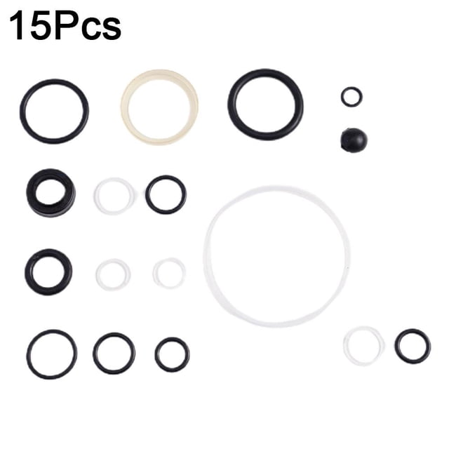 Kit de Joint de Cric de Sol, 15 Pcs Pièces de Cric de Sol, O Horizontal 3 Tonnes Joint d'Huile de Cric Ensemble Complet Kit de Réparation Accessoires de Cric Joint d'Huile Petits Accessoires Outil de Réparation Automobile