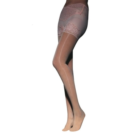 

Seyurigaoka Attractive Women Pantyhose Socks Solid Color Charming Lace Legging Tights Stockings for Honeymoon