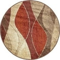 thumbnail image 1 of Unique Loom Autumn Waves Area Rug 3' 3 x 3' 3 Round Multi/Beige, 1 of 2