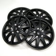 thumbnail image 2 of TuningPros WSC-027B15 Set of 4 Matte Black Hubcaps 15" - Hub Caps Wheel Skin Cover 15 inches 4 Pcs Set, 2 of 4