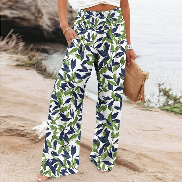 Weiqiqre Wide Leg Sweatpants Women Star Print Hip Hop Pants Drawstring Wide Leg Track Pants