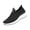 Black, variant on EKVAHL Women's Orthopedic Slip On Walking Sneakers, Hollow Mesh Wedge Athletic Shoes, Arch Support Non Slip Sole Daily Casual Walking Shoes White