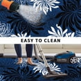 thumbnail image 5 of Blue Black Flowers Outdoor Rug for Patio/Deck/Porch, Non-Slip Large Area Rug 3 x 5 Ft, Modern Abstract Blooms Floral Indoor Outdoor Rugs Washable Area Rugs, Reversible Camping Rug Carpet Runner, 5 of 8
