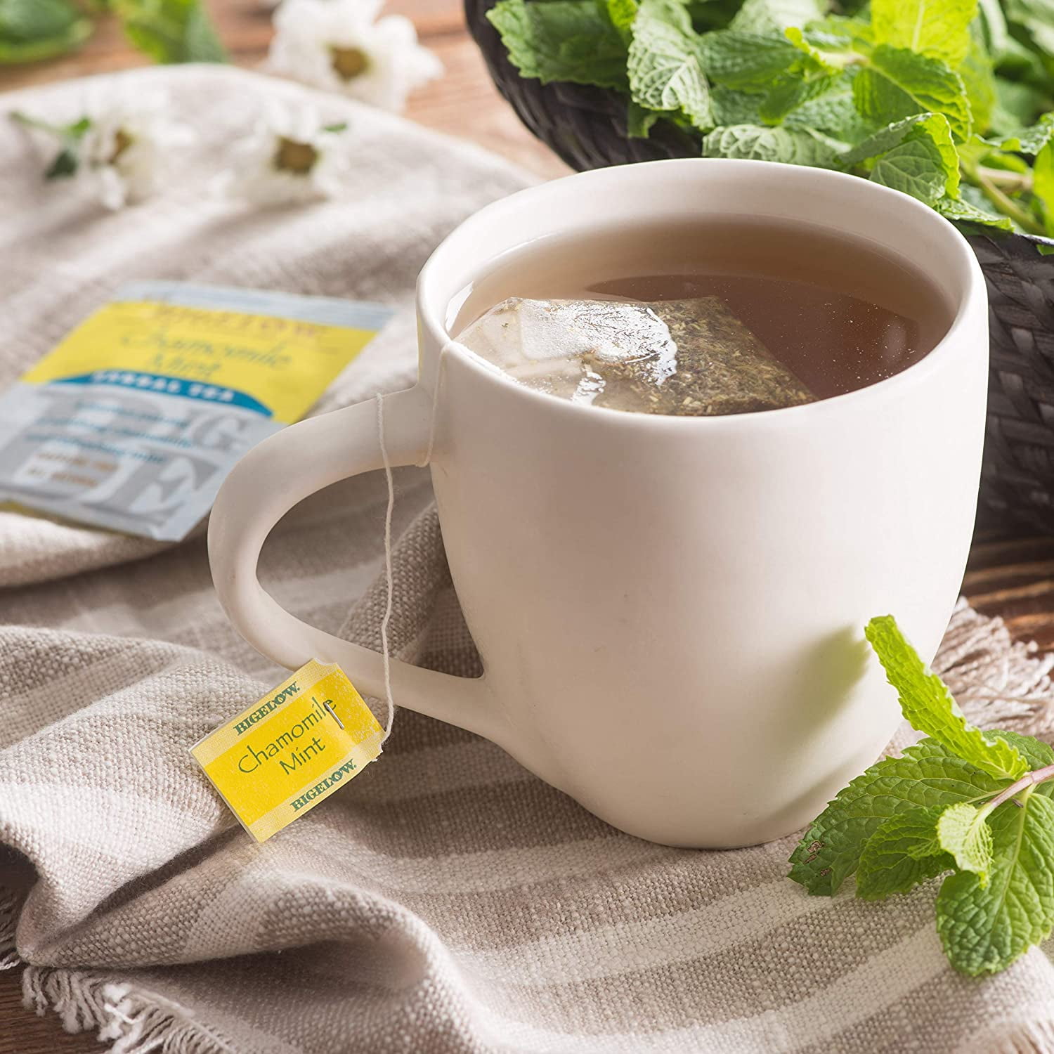 Bigelow Tea Herbal Tea Caffeine Free Chamomile Mint -- 20 Tea Bags Pack of 4