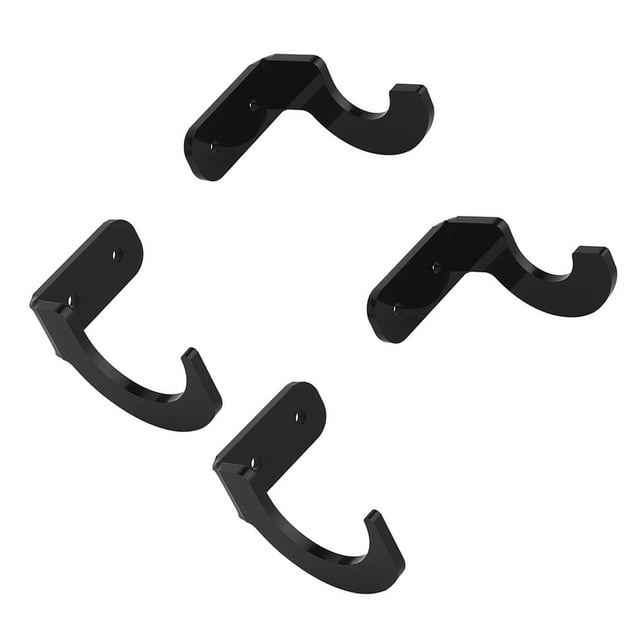 keepw 2 Pairs Tennis Stick Hanger Sturdy Premium Acrylic Material Multi-functional Practical Display Stand Light Weight Wall Bracket Transparent Black