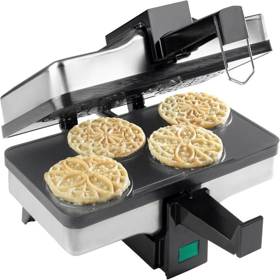 Electric Press Makes 4 Mini Holiday Cookies at Once- Recipe Guide Included Waffle Dessert Treat Making- Gift for Her
