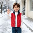 thumbnail image 2 of Grblisyd Girls Boys Sherpa Fleece Vest Outwear Lightweight Solid Color Cute Jacket with Pockets 2-11 Years, 2 of 5