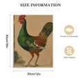 thumbnail image 2 of Nawypu Lost Cabin Fighting Cocks a Dark Breasted Fighting Cock Sr | Print in Black Flat Frame | Fine Artwork Painting Reproduction | Framed Wall Art Decor, 2 of 5