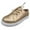 Gold, variant on ZTTD Comfortable Casual Leather Women's Solid Color Strap Flat Sneakers Fashion Women's Casual Shoes
