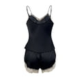 thumbnail image 4 of Aloohaidyvio Womens Cami Pajama Set Modal Sleepwear Lace Trim Short PJ Set with Shorts Sizes S, 4 of 5